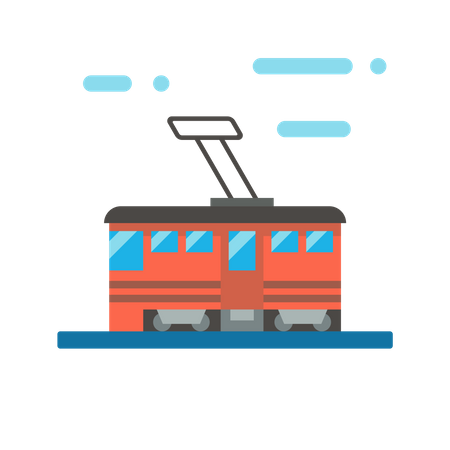 Public train  Illustration