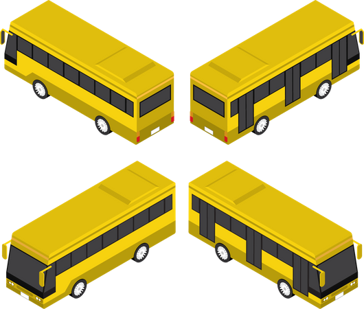 Public Transport Bus Service  Illustration