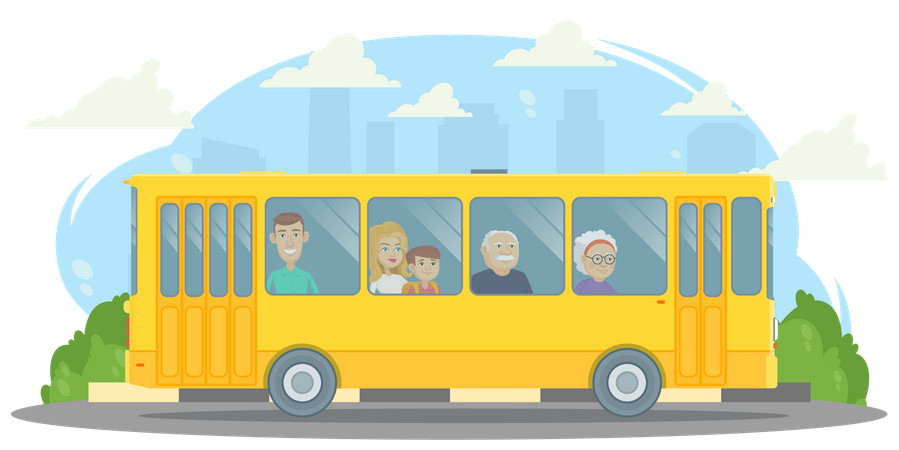 Public transport  イラスト