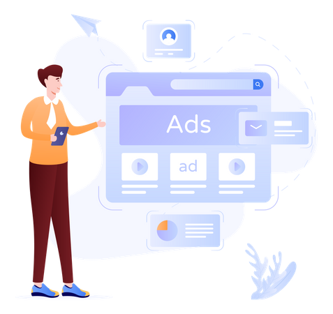 Publicidade na web  Ilustração