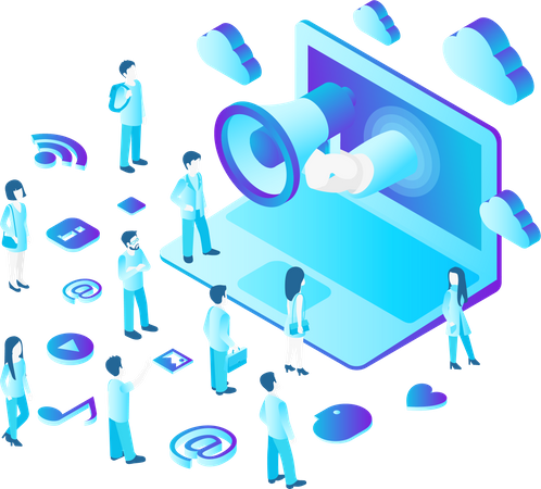 Publicidade no site  Ilustração