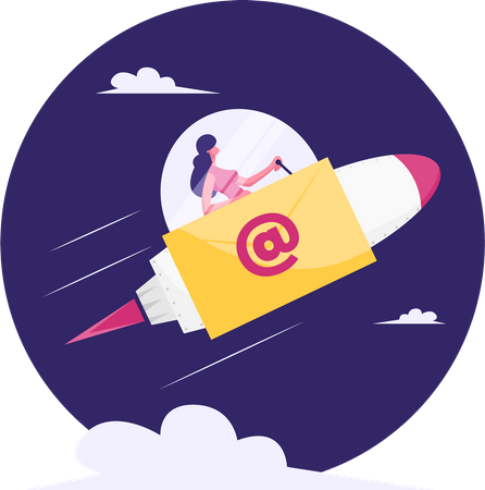 Publicidade por e-mail de startup  Ilustração