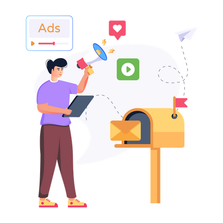 Publicidade por e-mail  Ilustração
