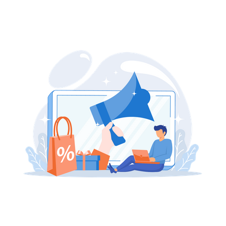 Publicité à prix réduit  Illustration