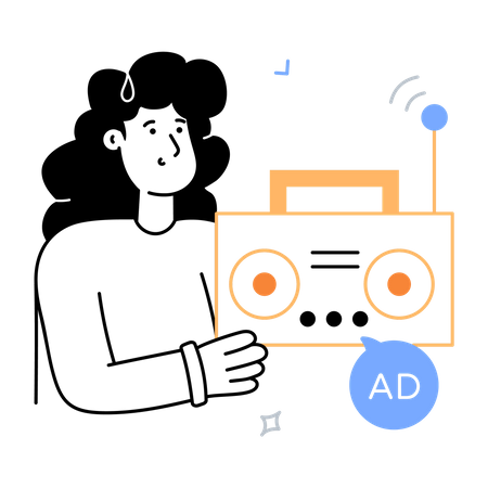 Publicité radiophonique  Illustration