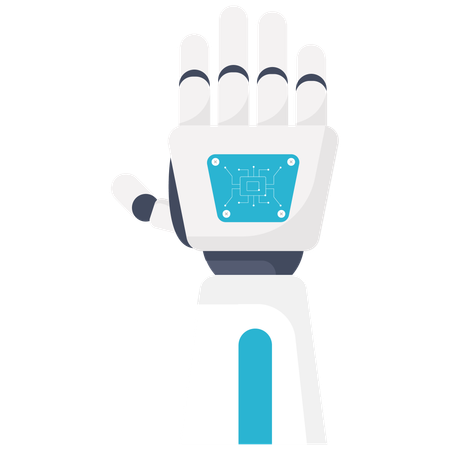 Puce de main robotique  Illustration