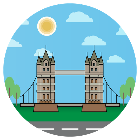 Puente de la Torre de Londres, Reino Unido  Ilustración