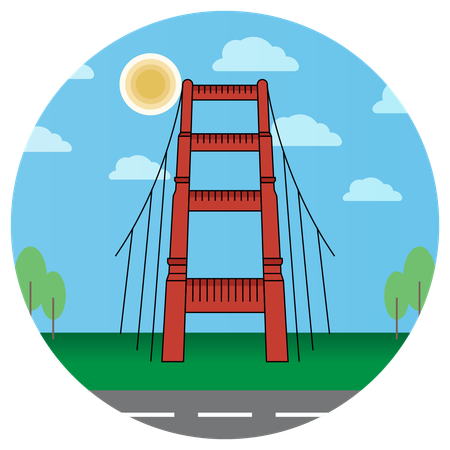 Puente Golden Gate, Estados Unidos, San Francisco  Ilustración