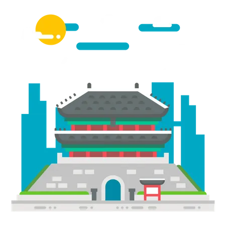 Puerta de corea  Ilustración