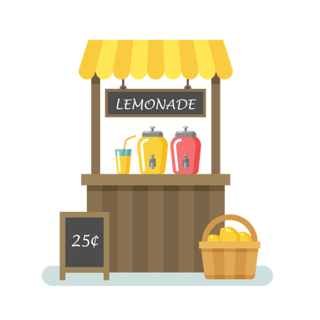 Puesto de limonada  Ilustración