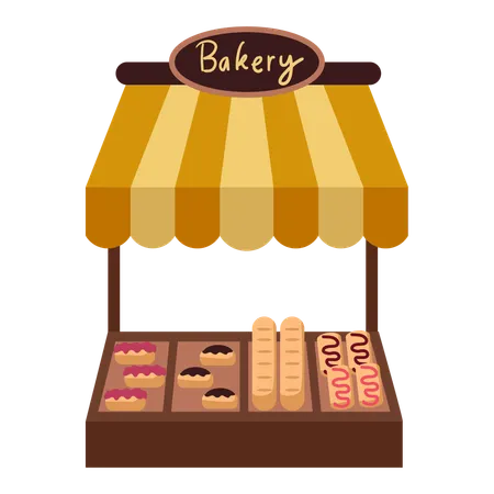 Puesto de panadería  Ilustración
