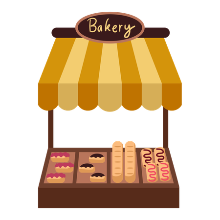 Puesto de panadería  Ilustración