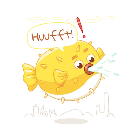 Puffer Fish  Illustration