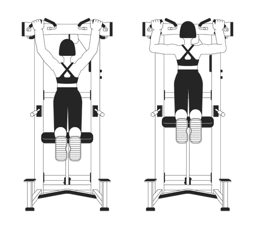 Pull up machine  Illustration