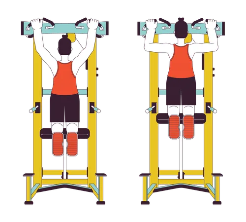 Pull up machine  Illustration