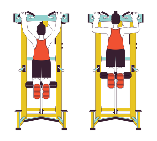 Pull up machine  Illustration