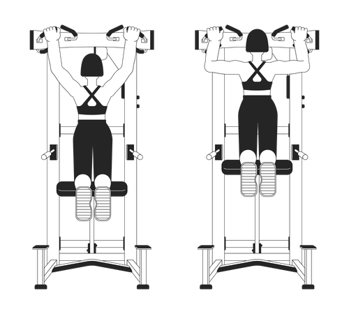 Pull up machine  Illustration