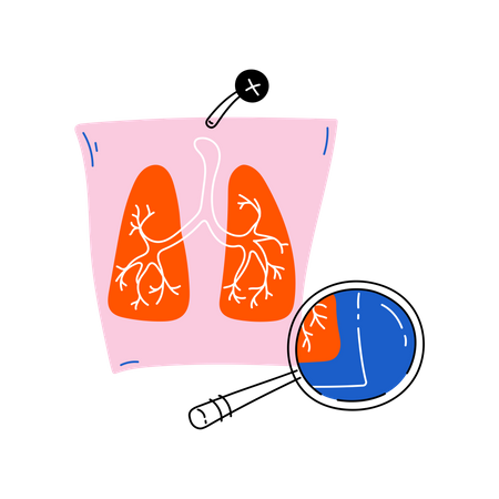 Pulmonary examination Illustration