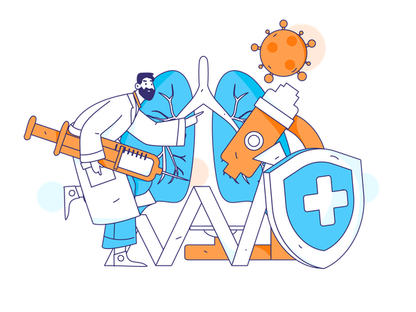 Pulmonary Health Assessment  Illustration