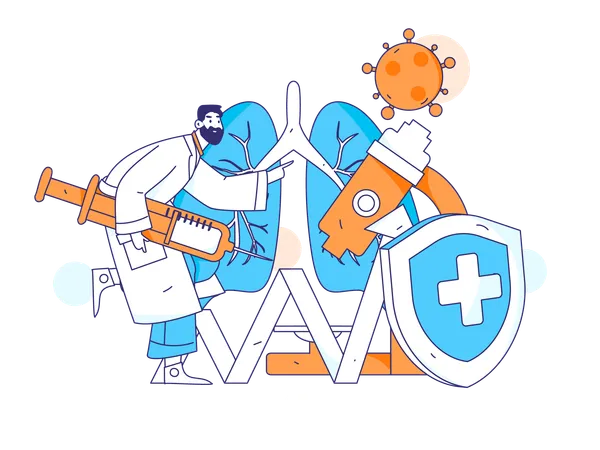 Pulmonary Health Assessment  Illustration