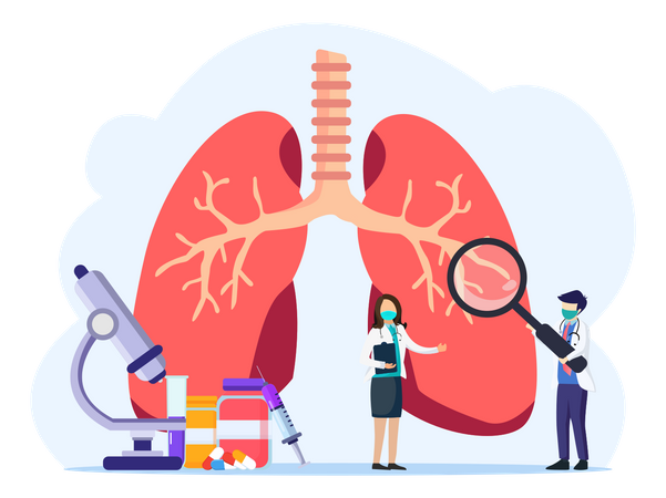 Pulmonology Treatment  Illustration