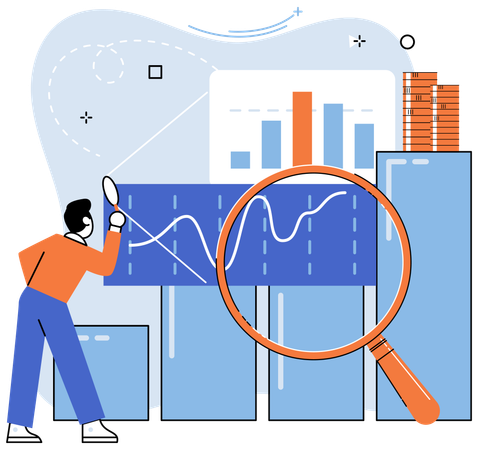 Pulse of business health  Illustration