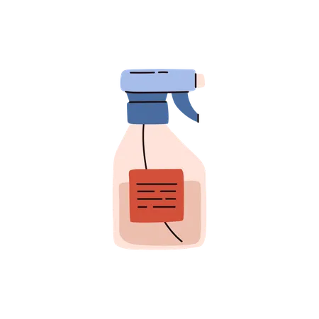 Ilustracao Vetorial De Frasco Spray Com Liquido Rosa Pulverizador De Jardim Manual Com Etiqueta Isolada Sobre Fundo Branco Conceito De Ferramenta E Equipamento Agricola De Jardinagem Ilustração
