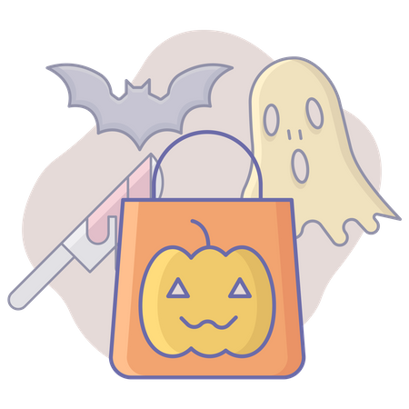 Pumpkin bag Illustration