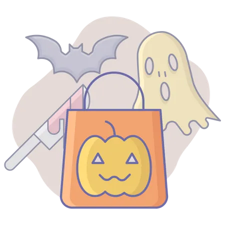 Pumpkin bag Illustration