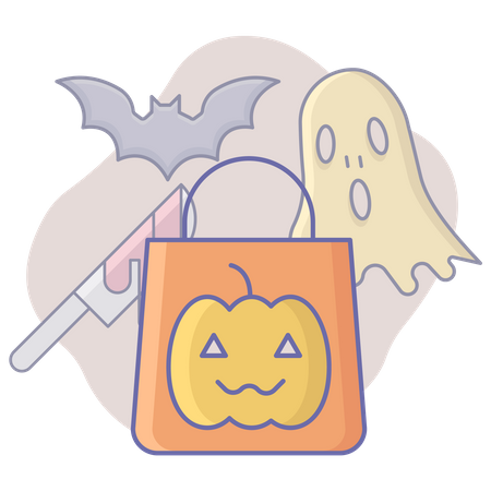 Pumpkin bag  Illustration