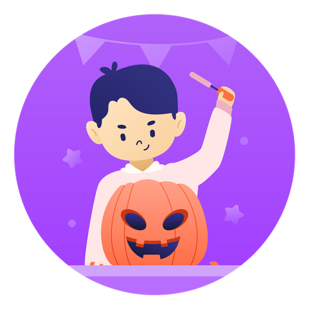 Pumpkin Carving  Illustration