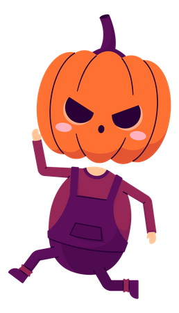 Pumpkin Head Illustration