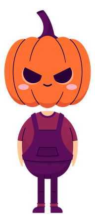Pumpkin Man Illustration