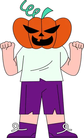 Pumpkin Man Illustration