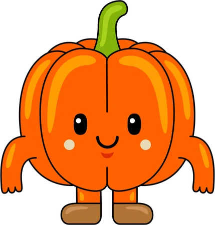 Pumpkin Mascot  Illustration