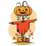 illustration scary scarecrow