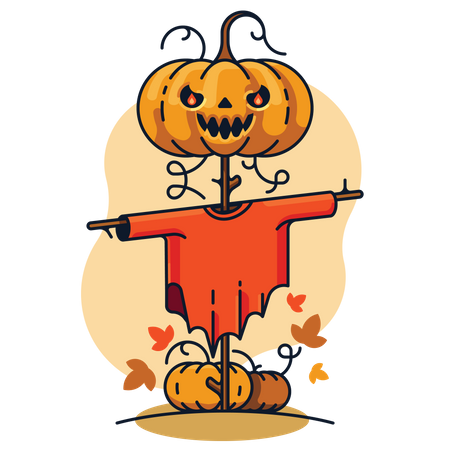 Pumpkin Scarecrow  Illustration