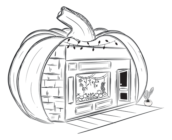 Pumpkin Shop Illustration