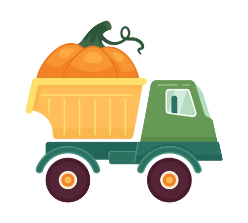 Pumpkin Truck  Illustration