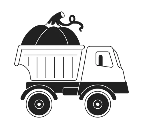 Pumpkin Truck  Illustration