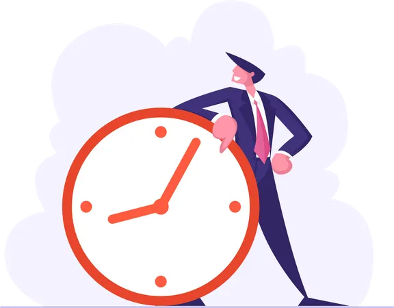 Punctual businessman Illustration