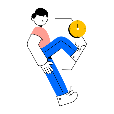 Punctual Person  Illustration