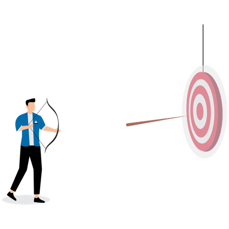 Puncture target foam with a needle  Illustration