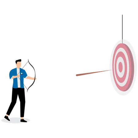 Puncture target foam with a needle  Illustration