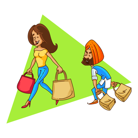 Punjabi couple lifestyle  Illustration