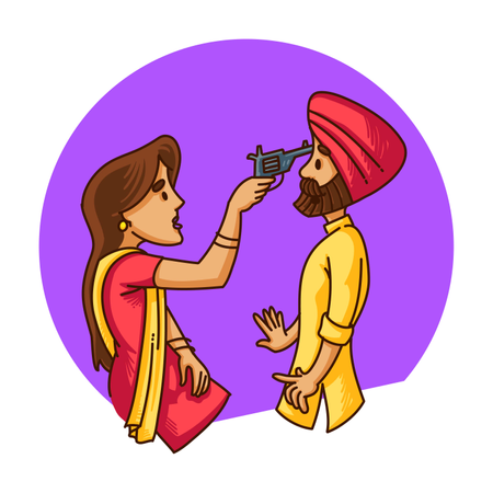 Coppia sardar punjabi  Illustration