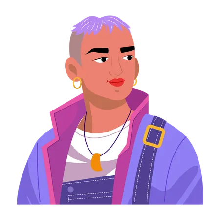 Punk artist  Illustration