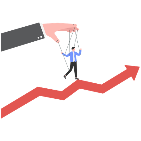 Puppet master controls businessman  Illustration