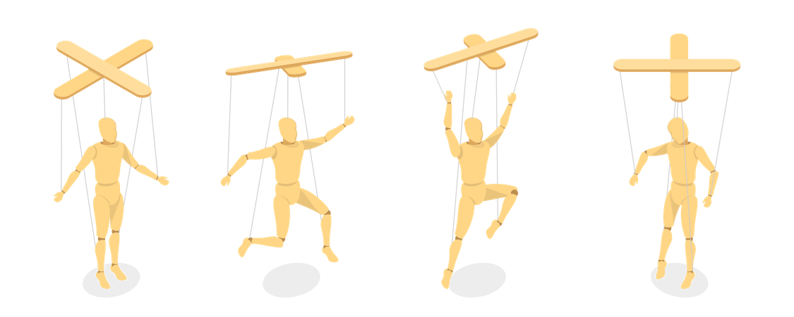 Puppet on Ropes  Illustration