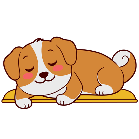 Puppies Sleeping  Illustration